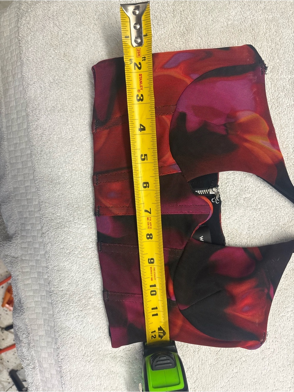 White Fox Boutique Red & Purple Floral Cross-Strap Halter Crop Top - Picture 6 of 7